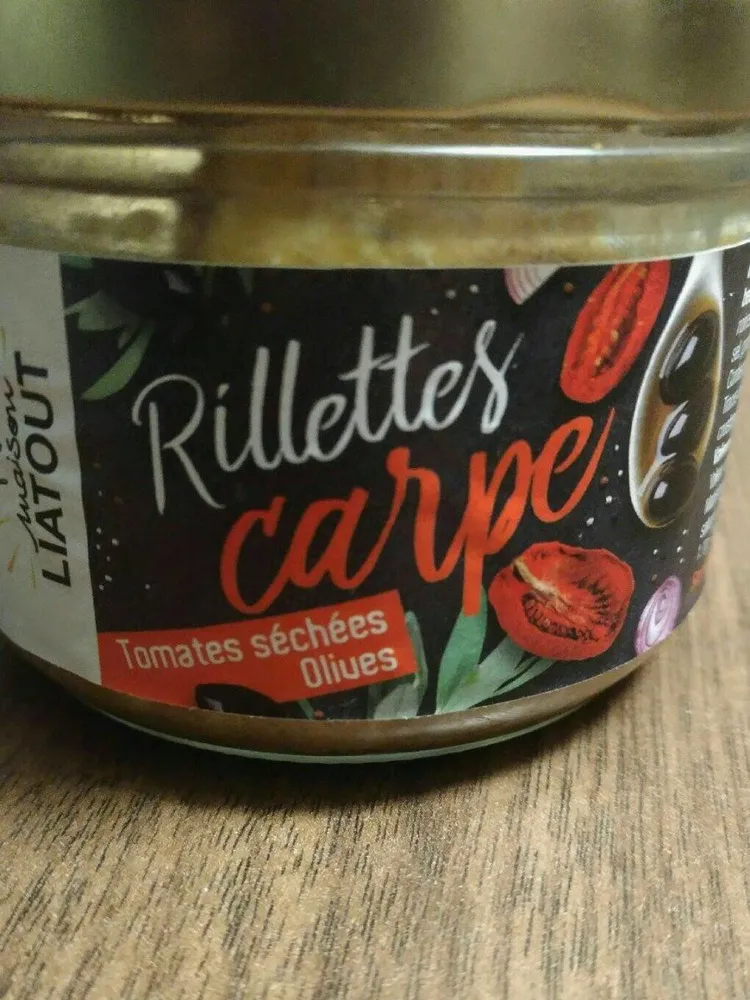 Rillettes carpe tomate séchée olive