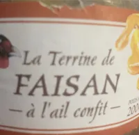 La terrine de faisan à l’ail confit 200gr