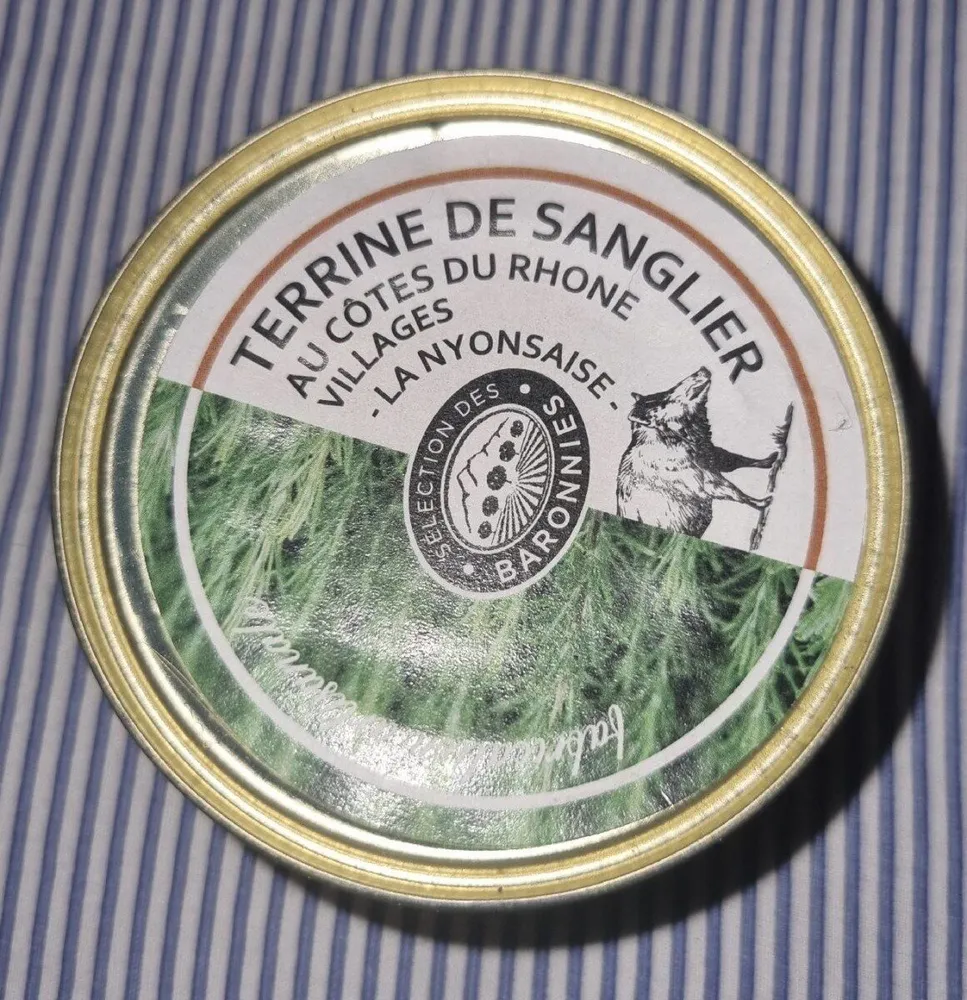 Terrine de sanglier au Côtes du Rhône Villages