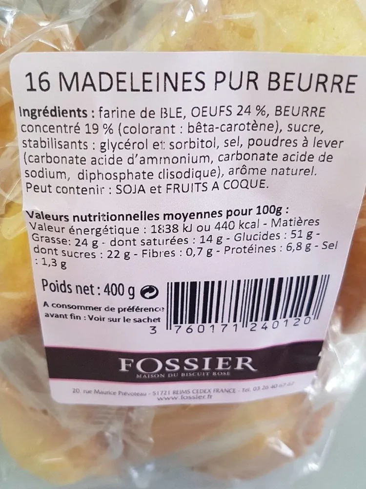 Madeleines pur beurre