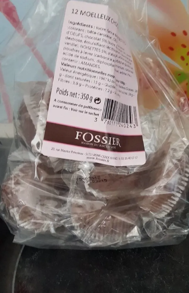 Moelleux au chocolat noisette