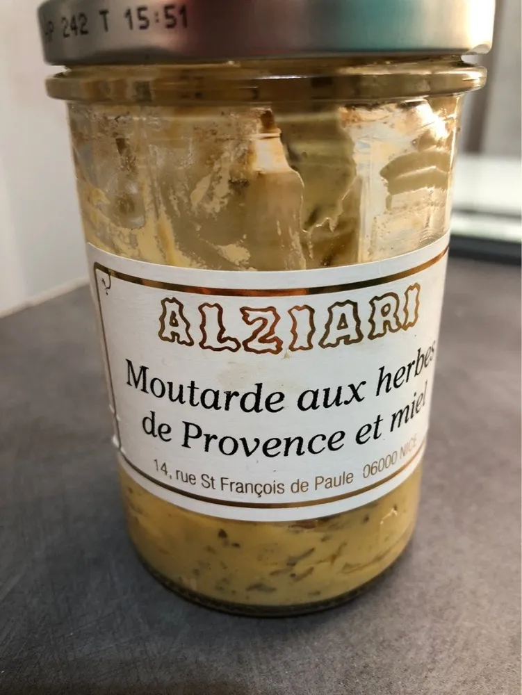 Moutarde aux herbes de provence et miel