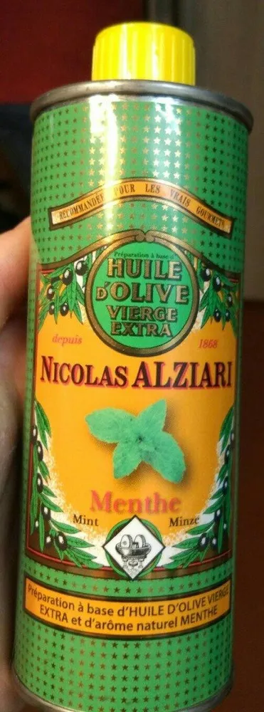 Huile d'olive, arôme naturel menthe