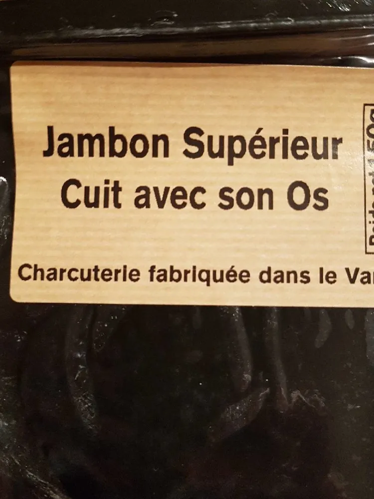 Jambon supérieur cuit avec son os