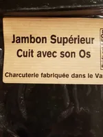 Jambon supérieur cuit avec son os
