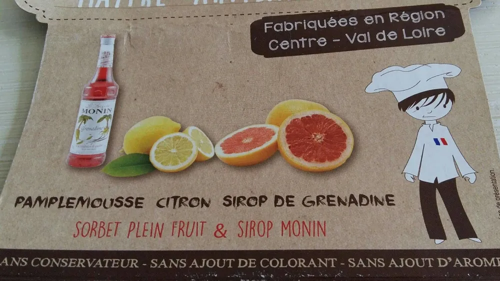 Pamplemousse citron sirop grenadine
