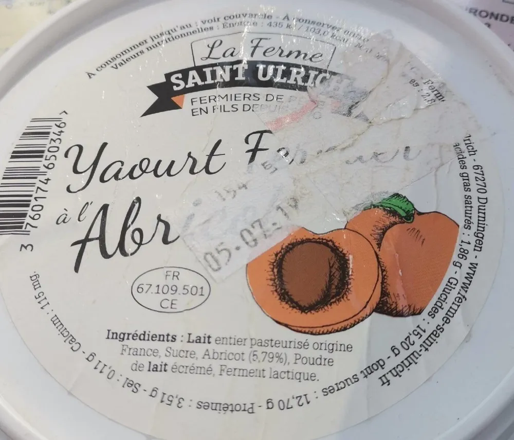 yaourt à l abricot