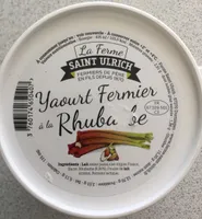 Yaourt fermier à la rhubarbe