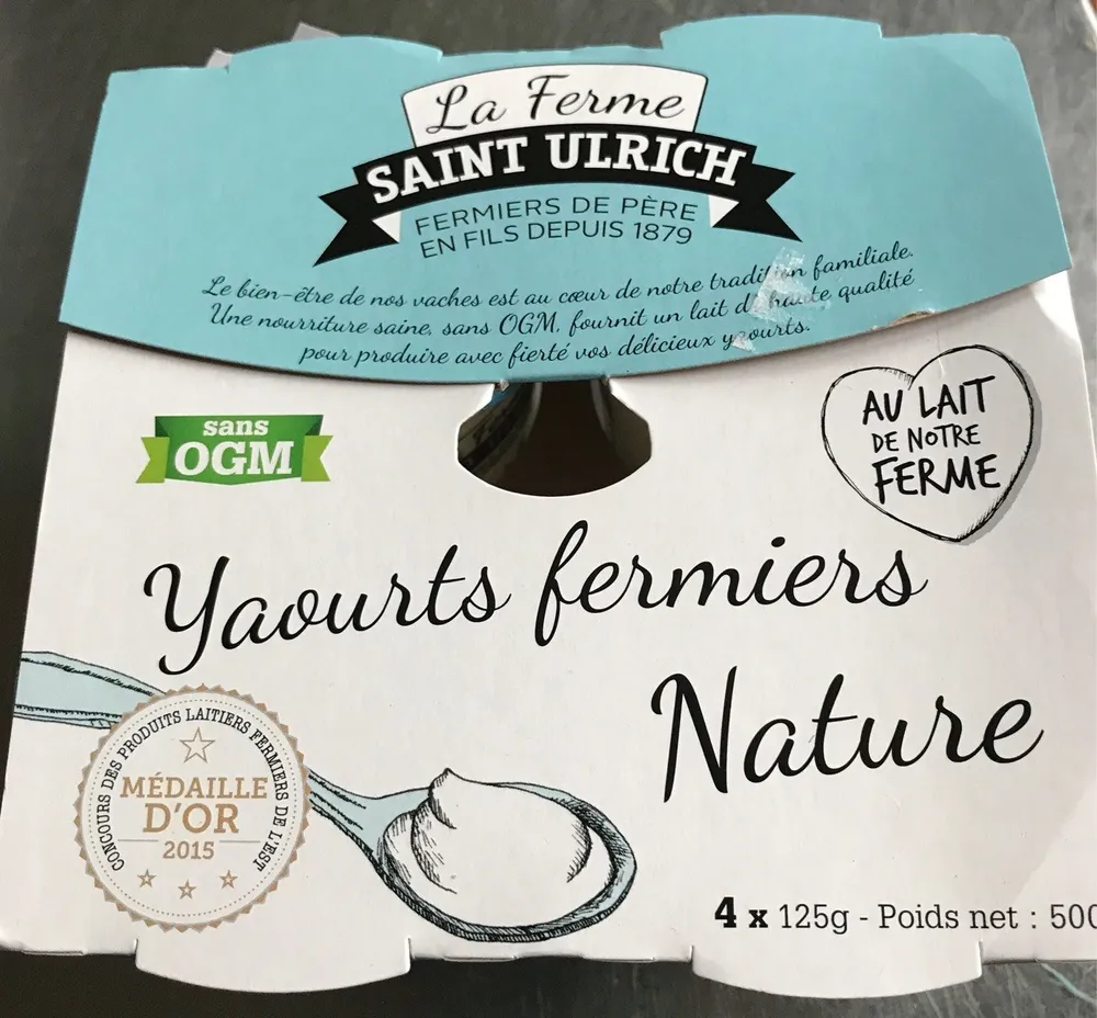 Yaourt fermier nature
