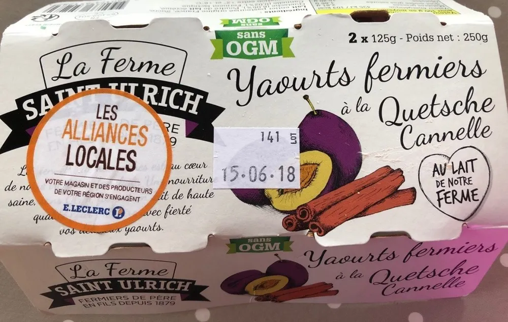 Yaourt Fermier Quetshe Cannelle