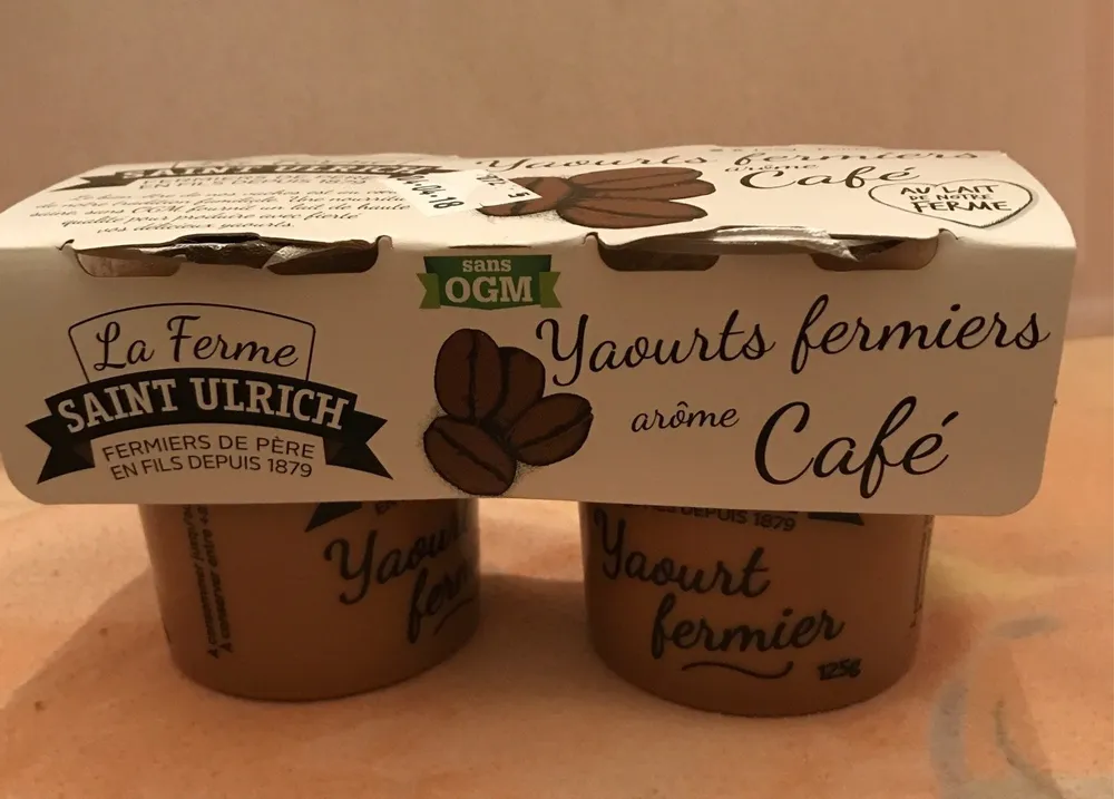 Yaourt fermier arôme café