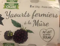 Yaourts fermiers a la mure