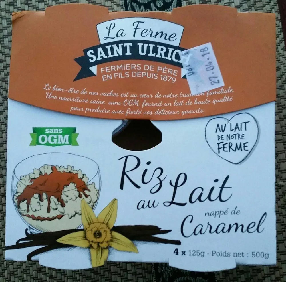 Riz au lait nappé de caramel