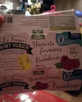 Yaourts fermiers à la  framboise