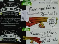 Fromage blanc sur coulis de rhubarbe