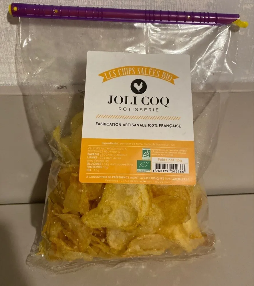 Les chips salées bio