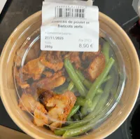 Émincés de poulet et haricots verts