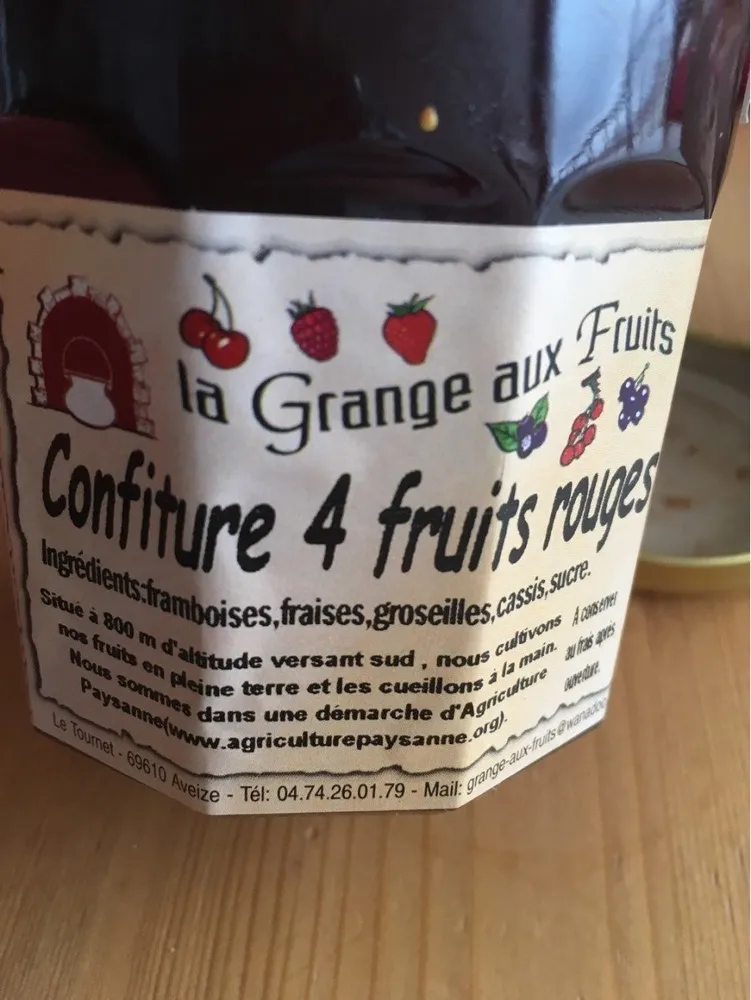 Confiture 4 fruits rouges