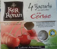 Yaourt au lait entier à la cerise