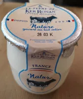 Yaourt nature au lait entier