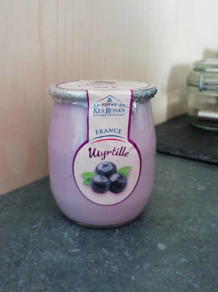 Yaourt au lait entier myrtille