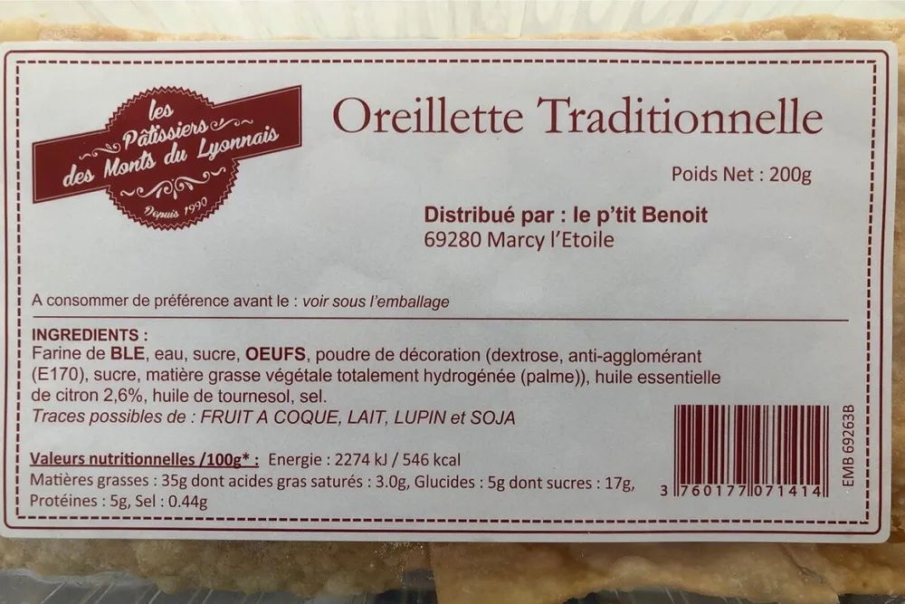 Oreillette traditionnelle