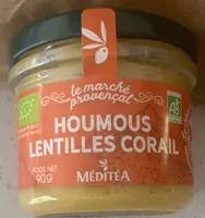 Houmous lentilles corail