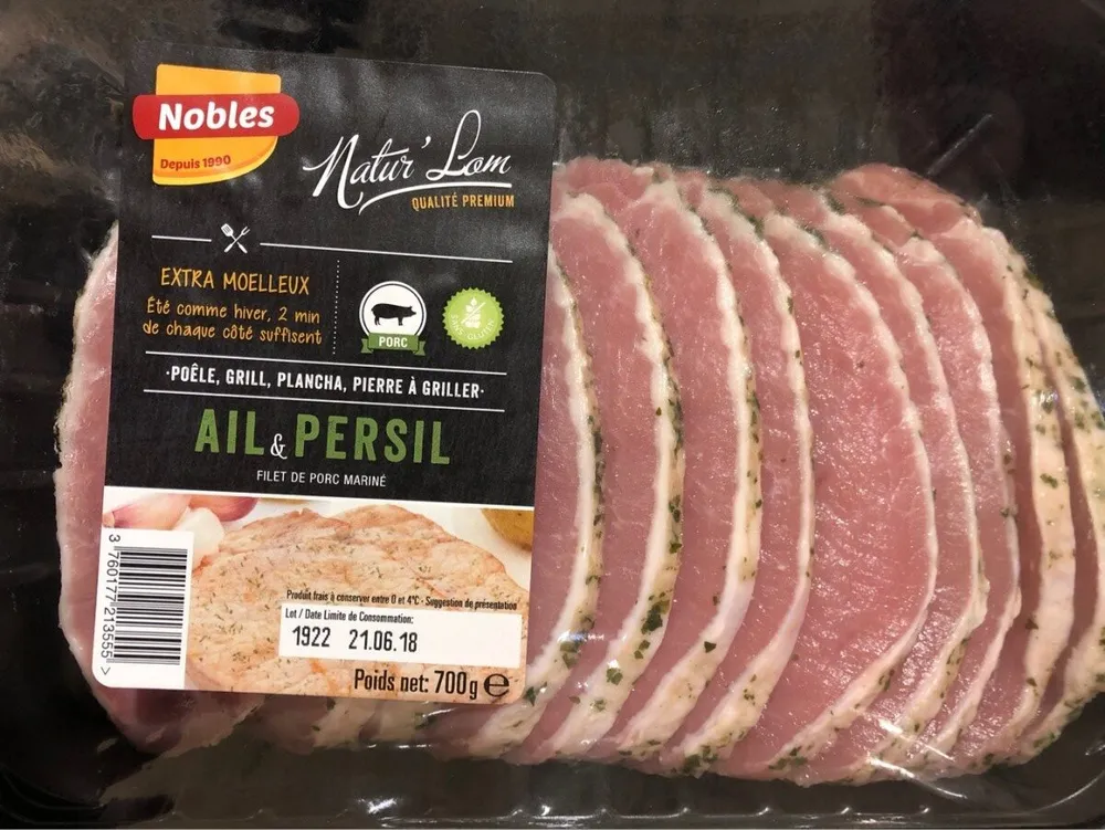 Filet de porc marine ail et persil