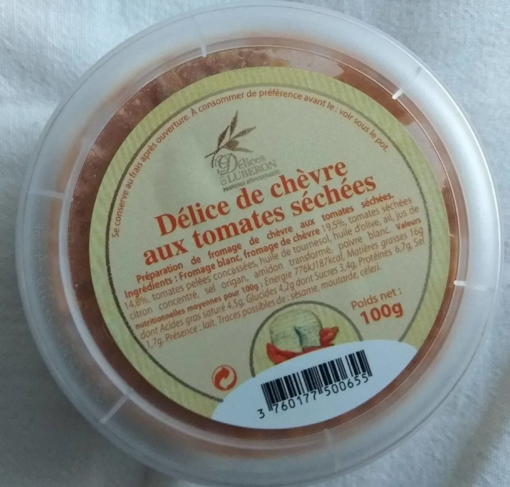 Délice de chèvre aux tomates séchées