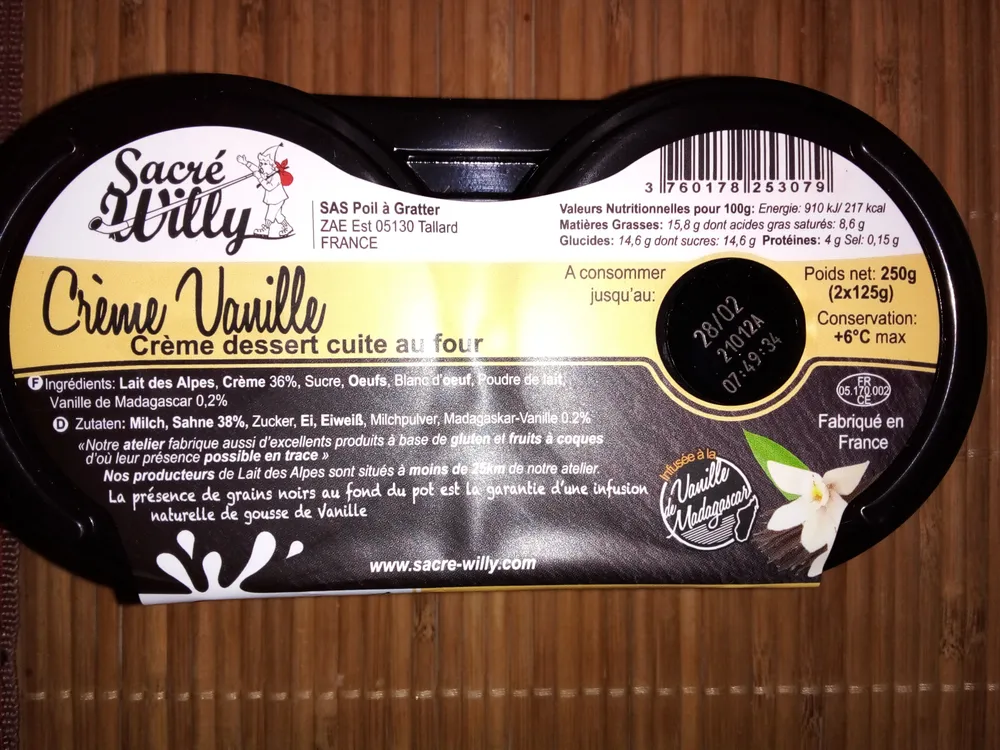 Crème vanille