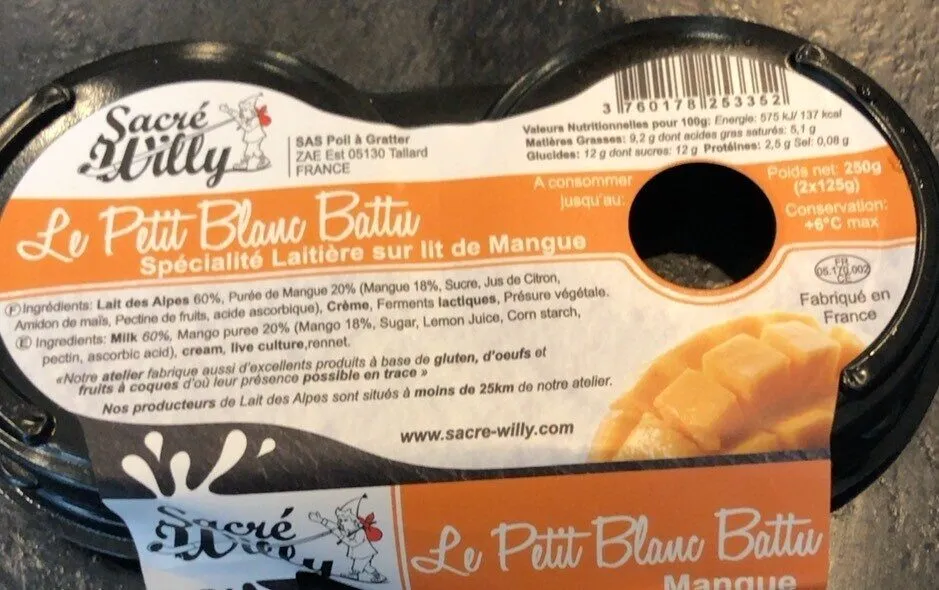 Le petit blanc battu a la mangue