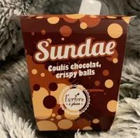 Sundae coulis chocolat crispy balls