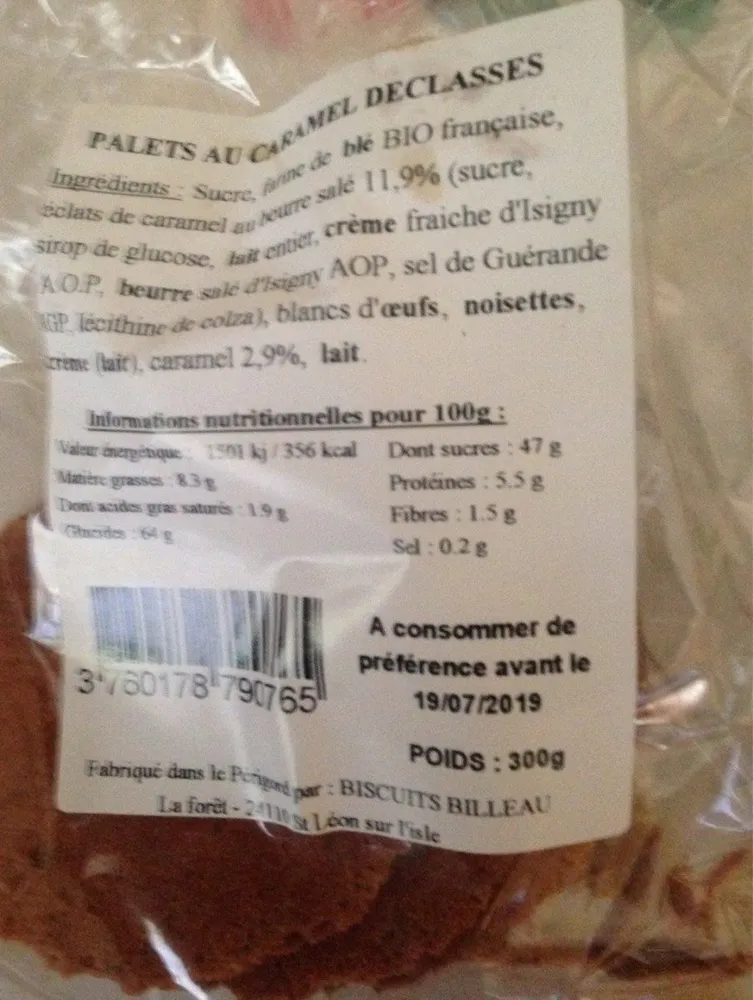 Palets au caramel