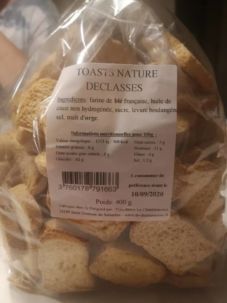 Toast nature declasses