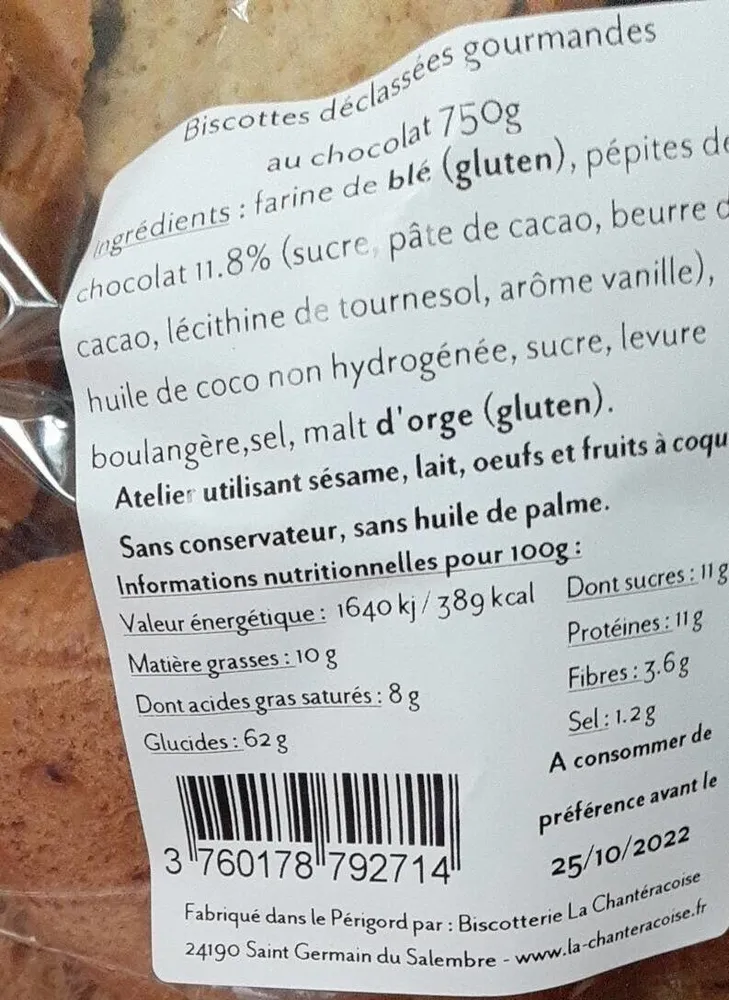 Biscottes déclassé gourmandes
