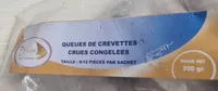 Queues de crevettes crues