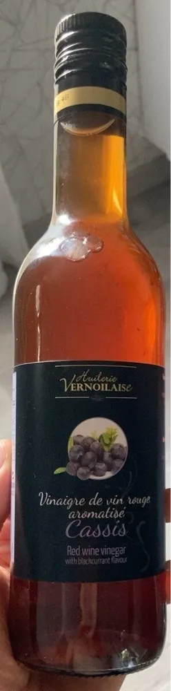 Vinaigre de vin rouge aromatisé cassis