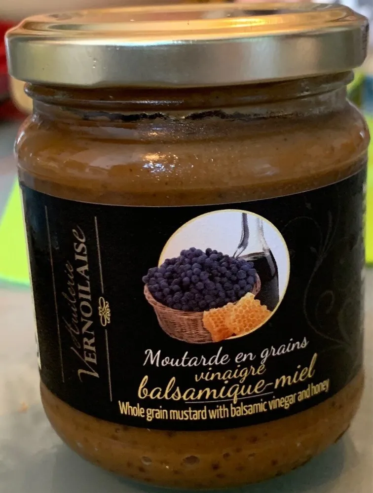 Moutarde en grains vinaigre balsamique miel