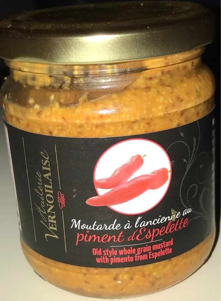Moutarde à l'ancienne au Piment d'Espelette