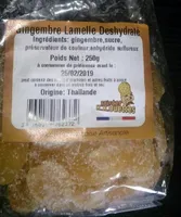 Gingembre lamelles déshydratée