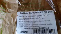 Pain au sarrasin et riz bio