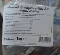 Amandes décortiquées grillées à sec huilée et salée