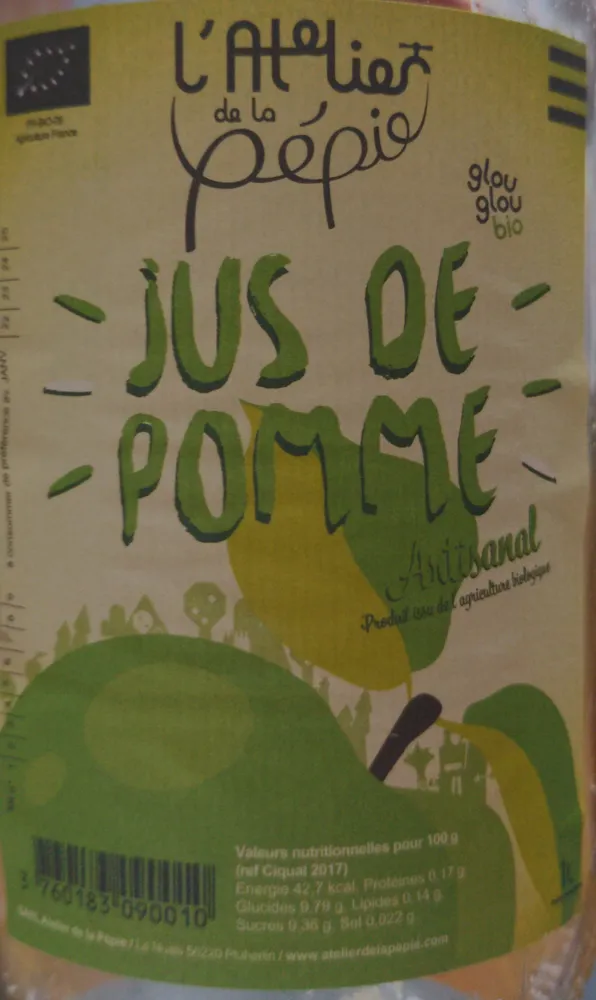 Jus de pomme Artisanal Pur jus