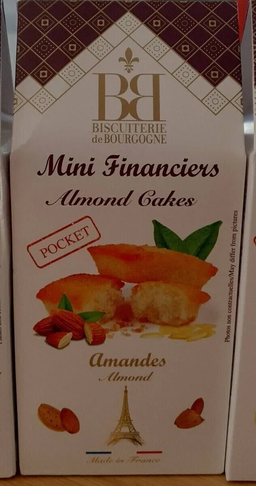 Lot de 3 étuis assortis de 120g de mini financiers