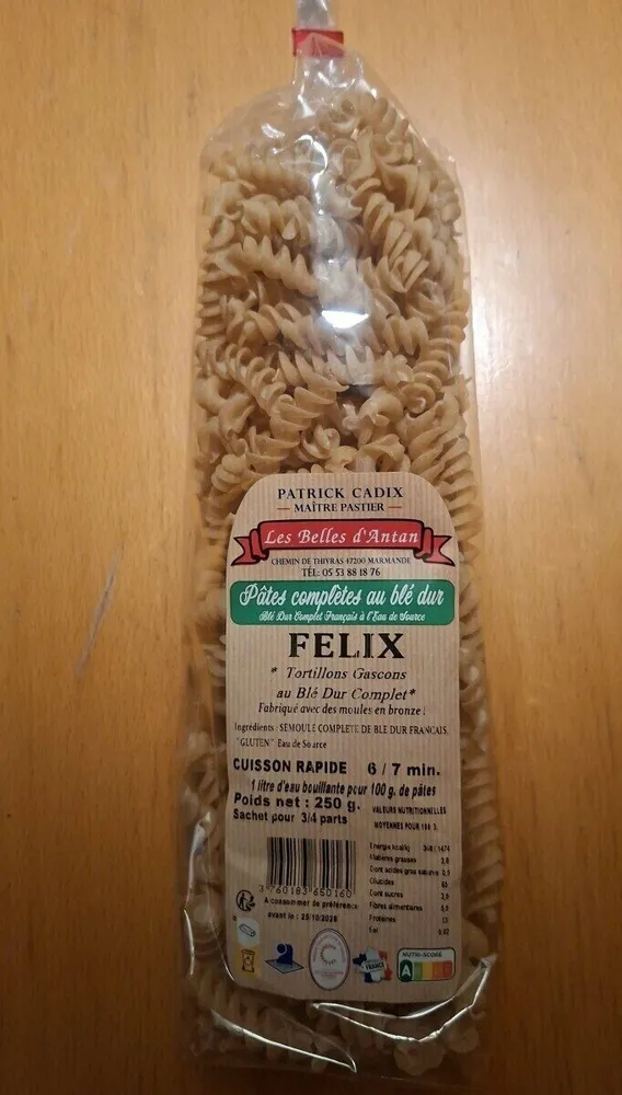 FELIX - Tortillons Gascons au Blé Dur Complet