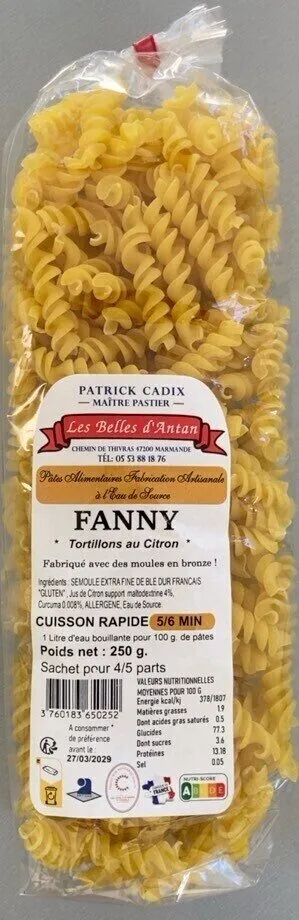 Fanny tortillons au citron
