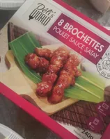 8 brochettes poulet sauce satay
