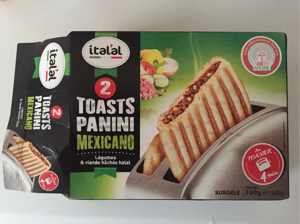 Toasts panini mexicano