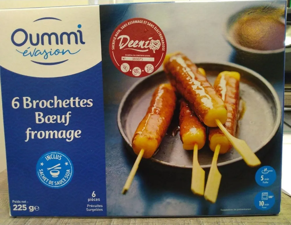 Brochettes boeuf fromage