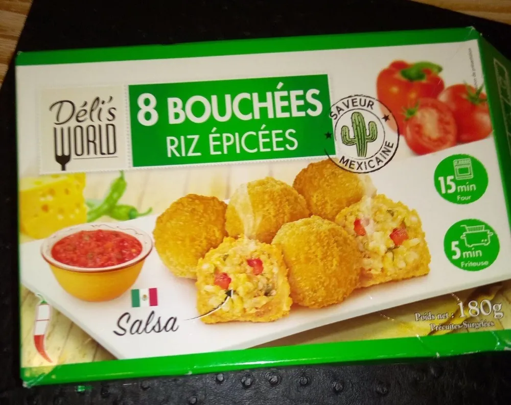 8 bouchées riz épicées